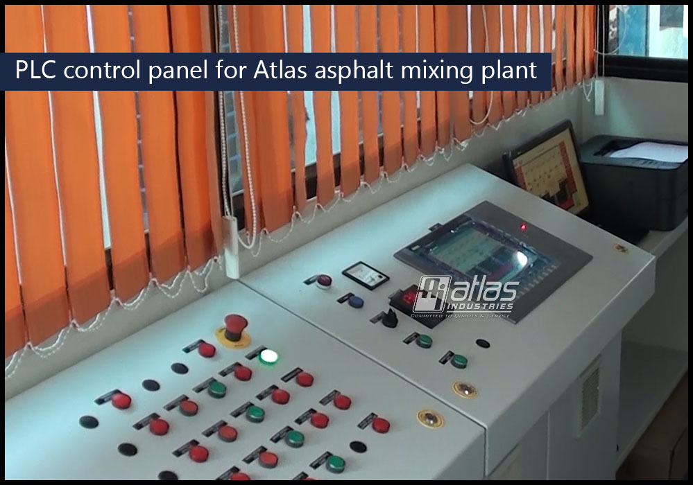 PLC control panel for Atlas asphalt mixing plant