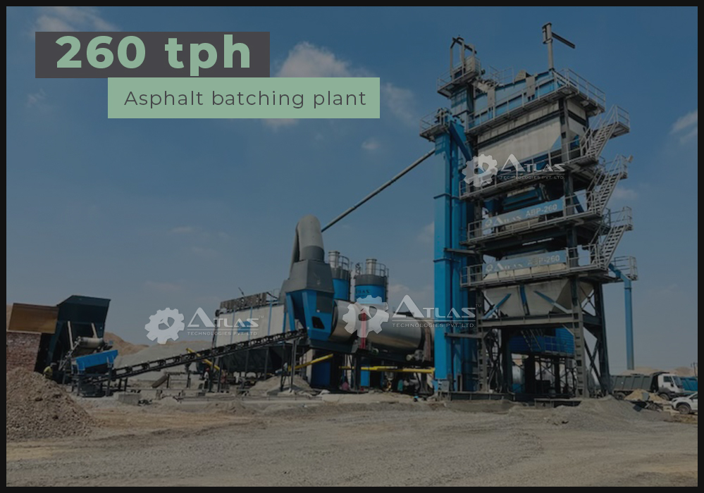 260 tph atlas asphalt batch mix plant