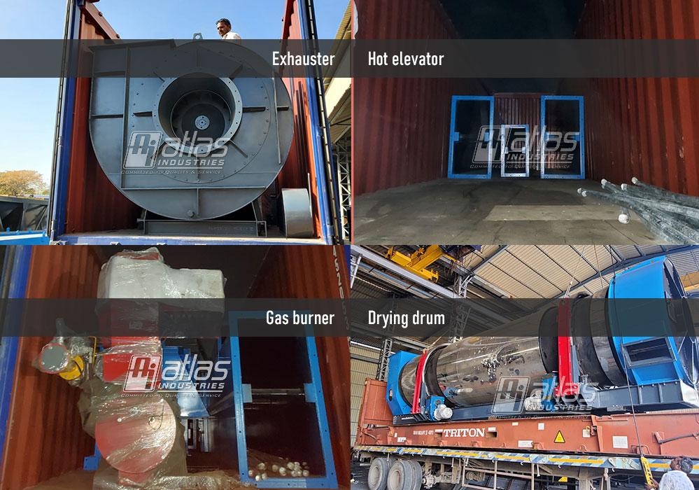 Dispatch to Russia 160 tph asphalt batching plant