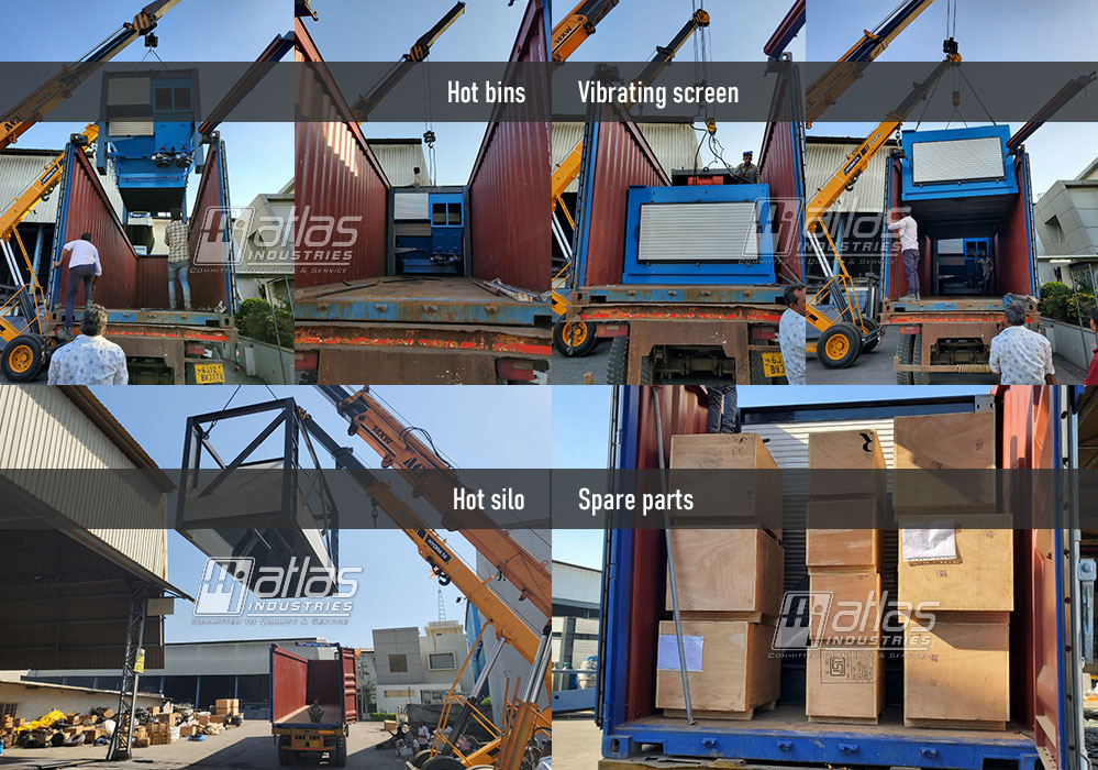 asphalt batching plant 160 tph dispatch to Russia