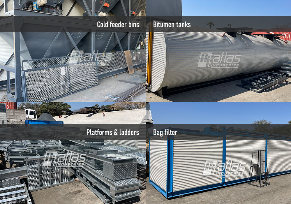 Atlas 160 tph asphalt batch mix plant for Russia