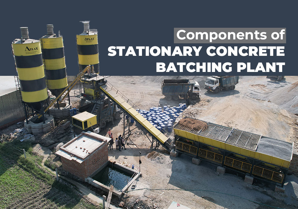 components of stationary concrete batch mix plant