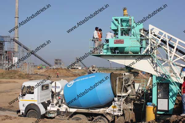 30 m3/hr. mobile concrete batching mixing plant near Bharuch, Gujarat