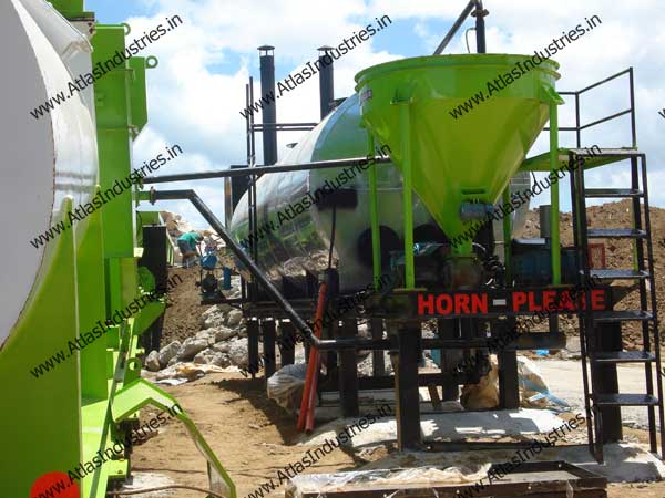 Portable drum mixing plant installed in Philippines