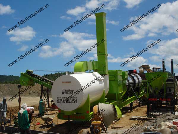 Portable drum mixing plant installed in Philippines