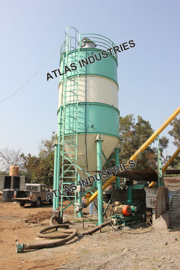 Concrete batching plant 30 m3 with 60 tons cement silo