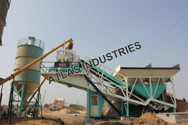 30 cum mobile batching plant with 2 x 60 tons silo