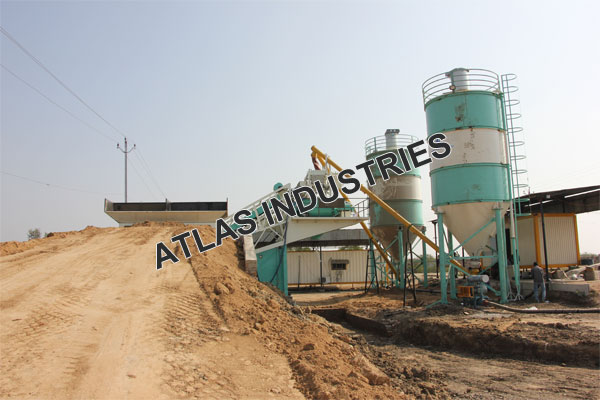 30 cum mobile batching plant with 2 x 60 tons silo