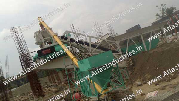 Mobile concrete plant in Bhutan