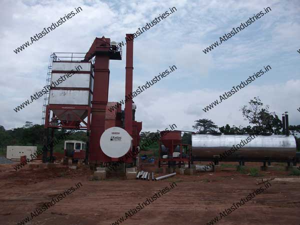 Asphalt Drum Mix Plant with 50 T hot mix storage silo - Nigeria