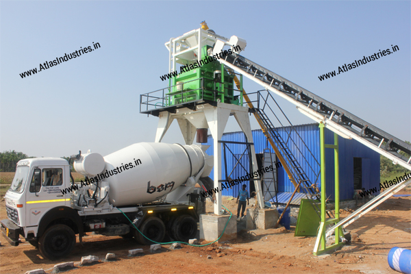 Stationary concrete batch mix plant 45 m3/hr.