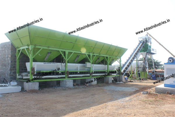 Stationary concrete batch mix plant 45 m3/hr.