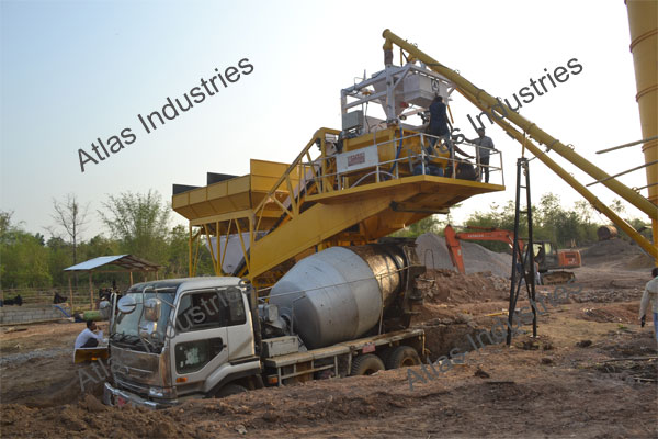 45 m3/hr. mobile concrete batching plant Myanmar