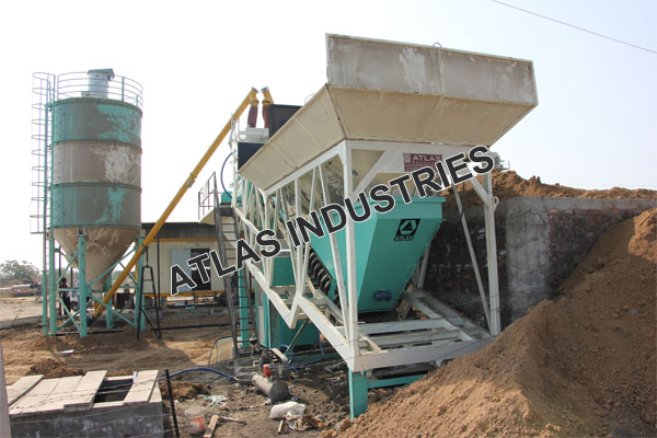 30 cum mobile batching plant with 2 x 60 tons silo