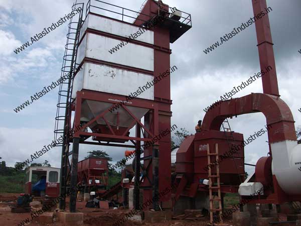 Asphalt Drum Mix Plant with 50 T hot mix storage silo - Nigeria