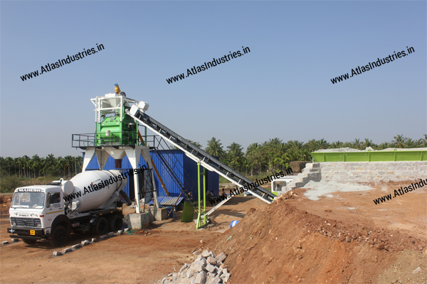 Stationary concrete batch mix plant 45 m3/hr.