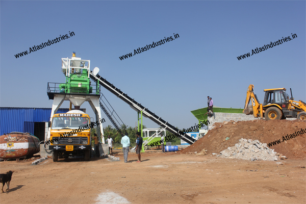 Stationary concrete batch mix plant 45 m3/hr.