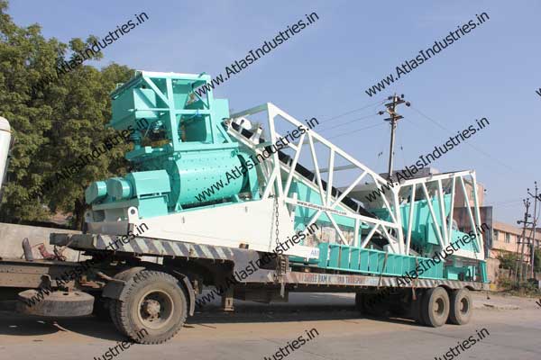 30 m3/hr. mobile concrete batching mixing plant near Bharuch, Gujarat