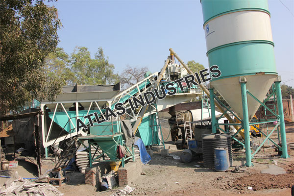 Concrete batching plant 30 m3 with 60 tons cement silo