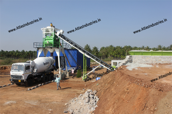 Stationary concrete batch mix plant 45 m3/hr.