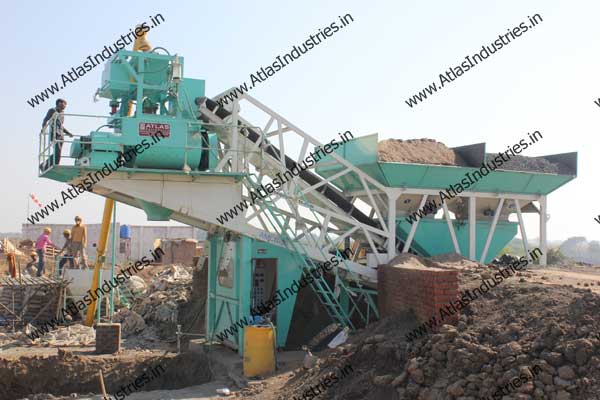 30 m3/hr. mobile concrete batching mixing plant near Bharuch, Gujarat