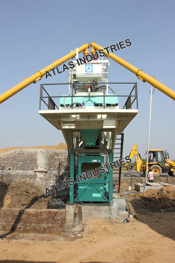 30 cum mobile batching plant with 2 x 60 tons silo