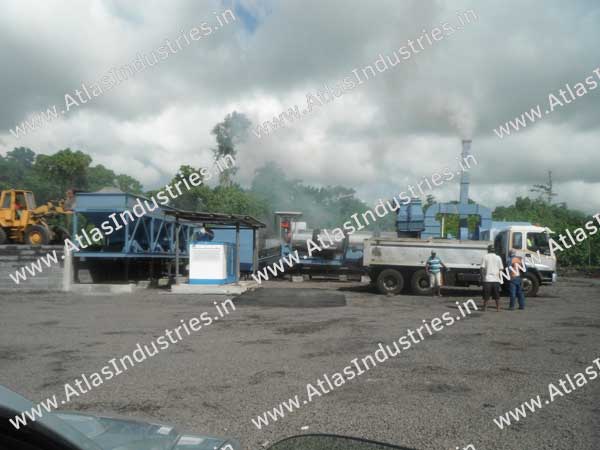 Portable asphalt drum mix plant in Samoa