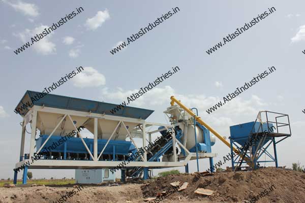 15 m3/hr. concrete mixer machine installed near Dhandhuka, India