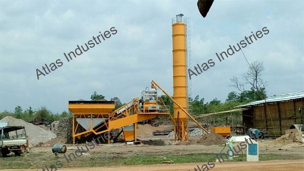 45 m3/hr. mobile concrete batching plant Myanmar