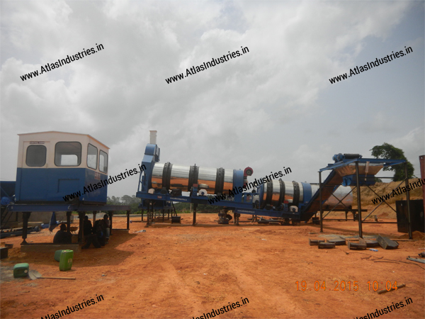 Counterflow asphalt drum mixer Ivory Coast, Africa