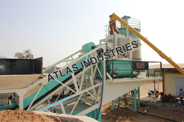 30 cum mobile batching plant with 2 x 60 tons silo