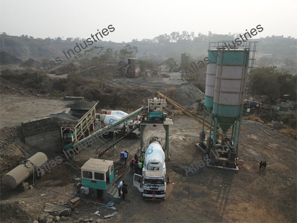 60 cum stationary concrete batch plant Nr Mumbai