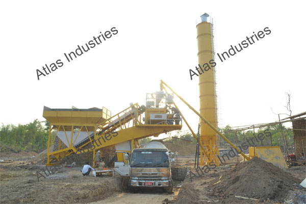 45 m3/hr. mobile concrete batching plant Myanmar