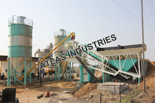 30 cum mobile batching plant with 2 x 60 tons silo