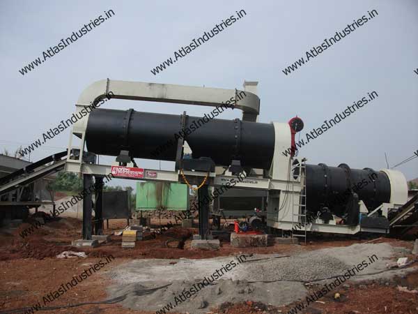 Double drum type asphalt drum mix plant in Kolhapur, India