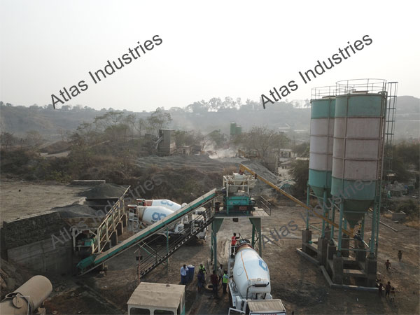 60 cum stationary concrete batch plant Nr Mumbai