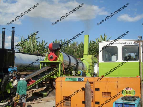 Portable drum mixing plant installed in Philippines