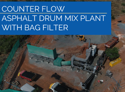 Single drum counterflow plant with bag filter