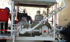 Bitumen pump and air compressor