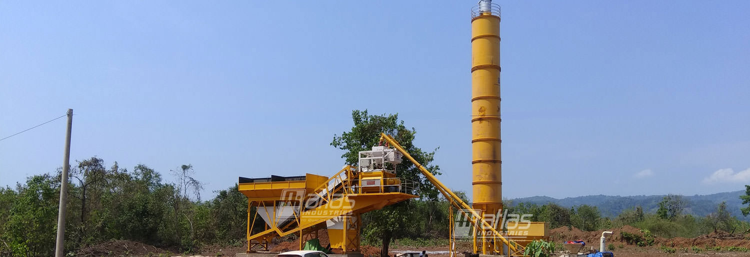 Mobile concrete batching plant