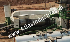 Mobile drying drum of asphalt batch mixing plant