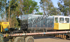 Bitumen tank with control cabin