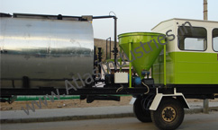 Mineral filler with bitumen tank