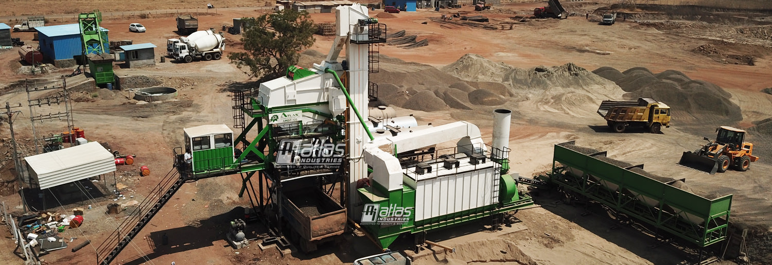 Mobile hot asphalt plant