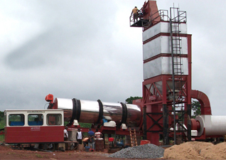 Stationary asphalt drum mix plant